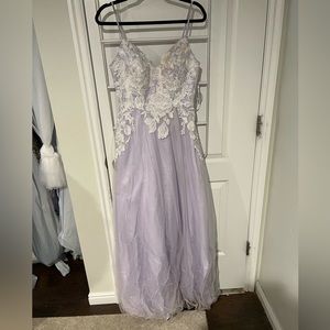Purple Lacey Prom Dress